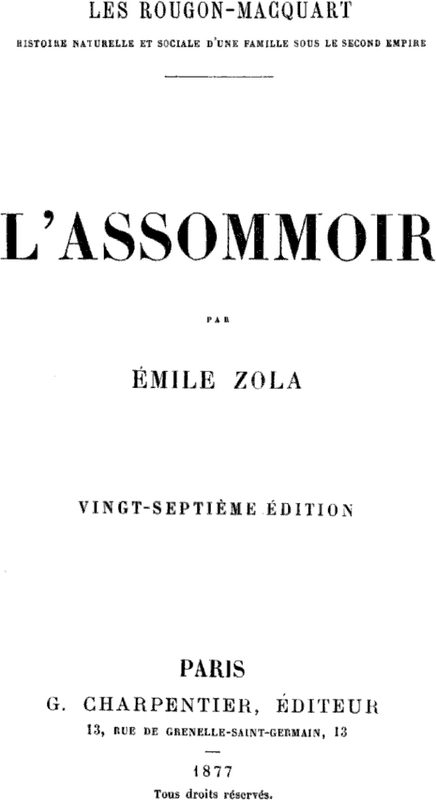 Cover of L'Assommoir