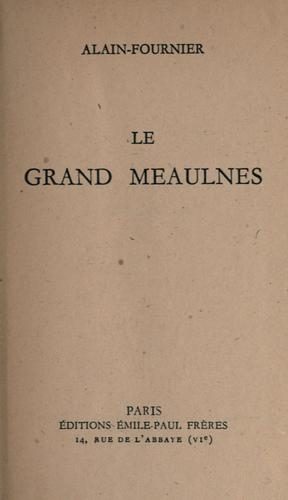 Cover of Le Grand Meaulnes