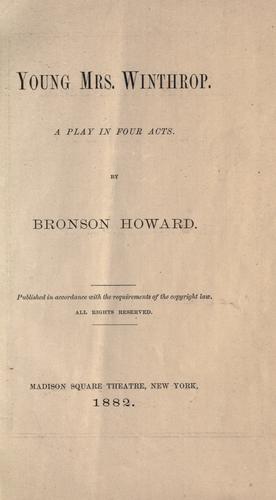 Cover of Young Mrs. Winthrop
