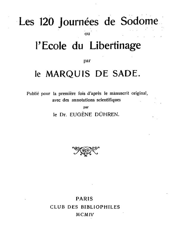 Cover of The 120 Days of Sodom