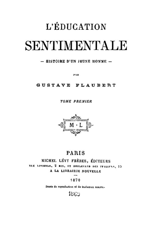 Cover of Sentimental Education