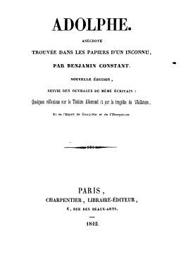 Cover of Adolphe