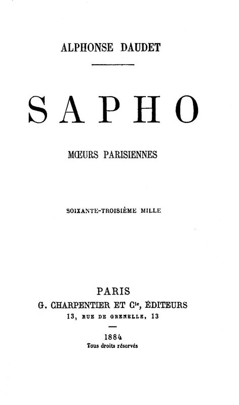 Cover of Sappho