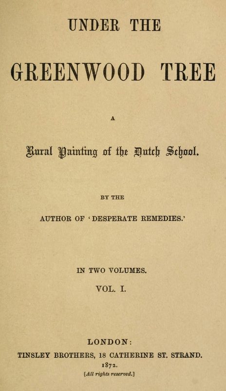 Cover of Under the Greenwood Tree