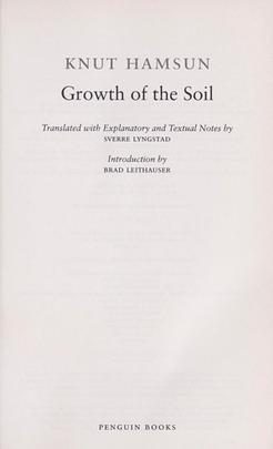 Cover of Growth of the Soil