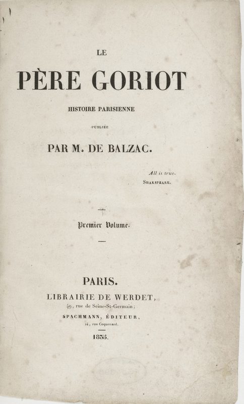 Cover of Père Goriot