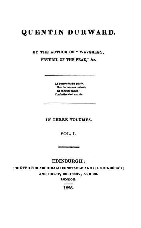 Cover of Quentin Durward