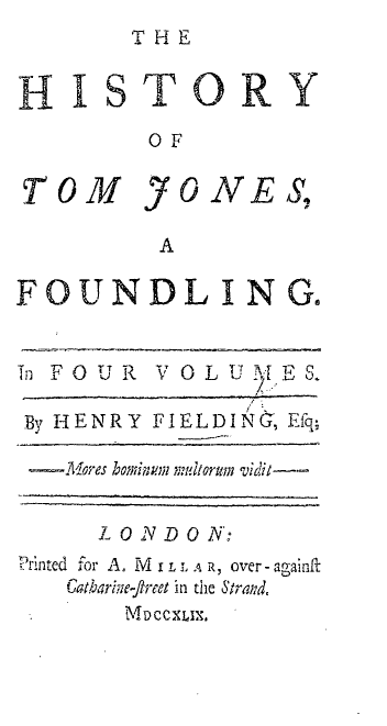 Cover of The History of Tom Jones, a Foundling