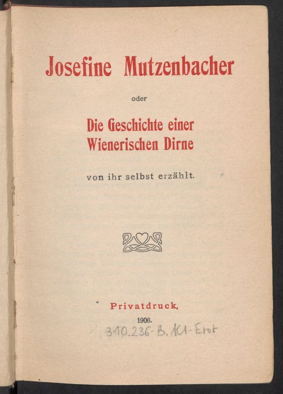 Cover of Josephine Mutzenbacher