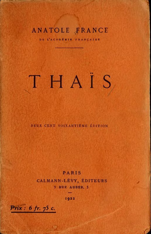 Cover of Thaïs