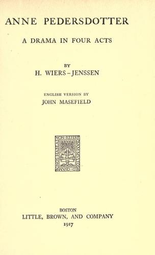 Cover of Anne Pedersdotter