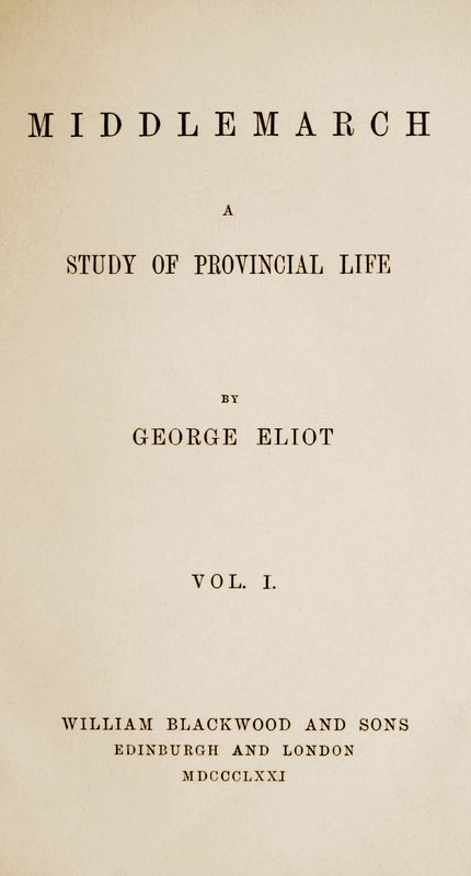 Cover of Middlemarch