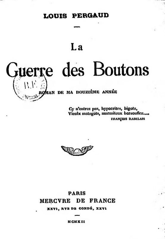 Cover of War of the Buttons