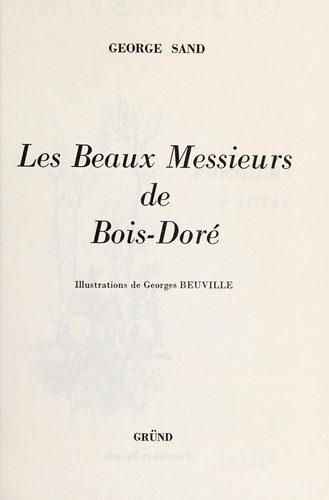 Cover of Les Beaux Messieurs de Bois-Doré
