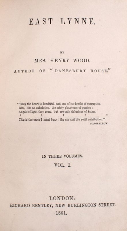 Cover of East Lynne