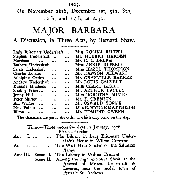 Cover of Major Barbara