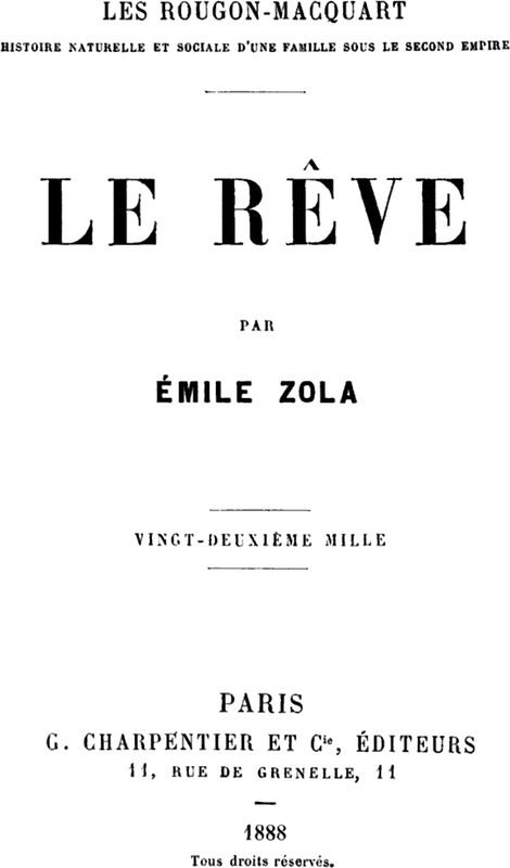 Cover of Le Rêve