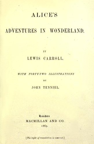 Cover of Alice's Adventures in Wonderland