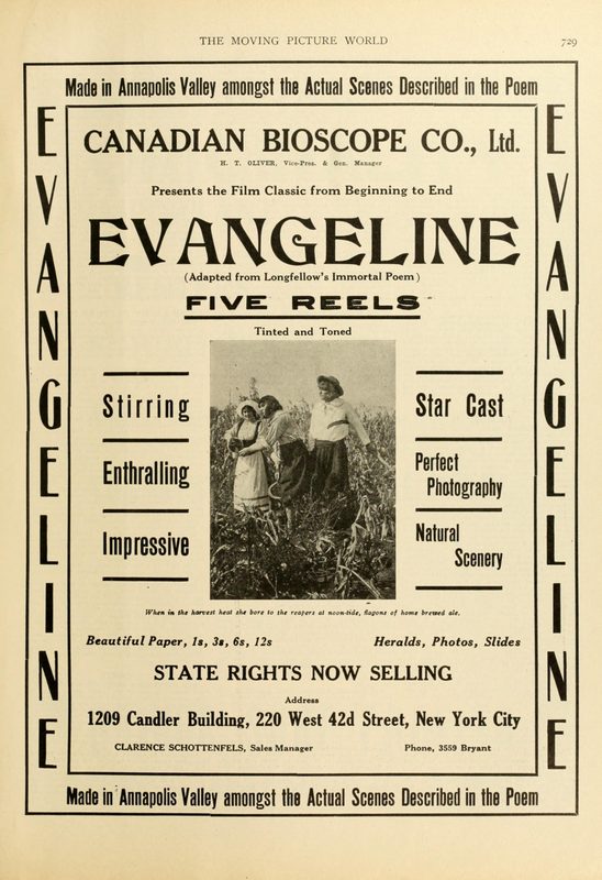 Poster for Evangeline (1914 film)