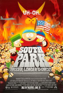 Poster for South Park: Bigger, Longer & Uncut