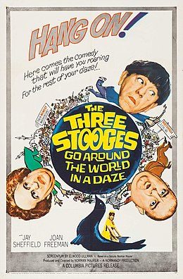 Poster for The Three Stooges Go Around the World in a Daze